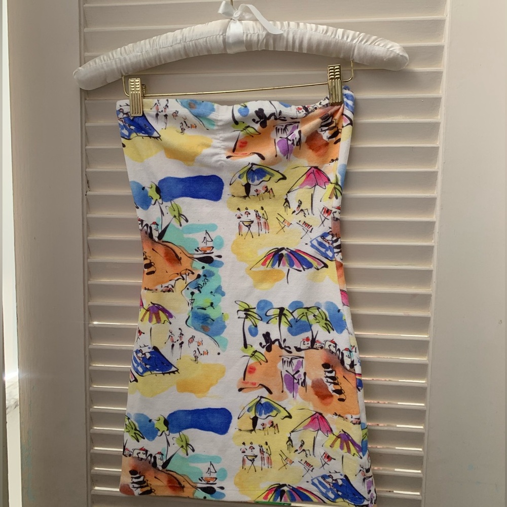 Frankies Bikinis Palmer Terry Strapless Tube Dress - Picture 2 of 3